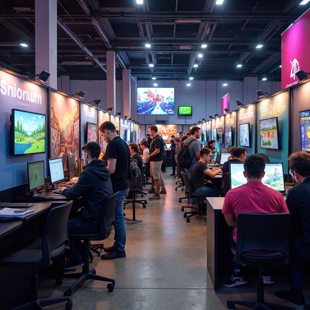 Indie game showcase area