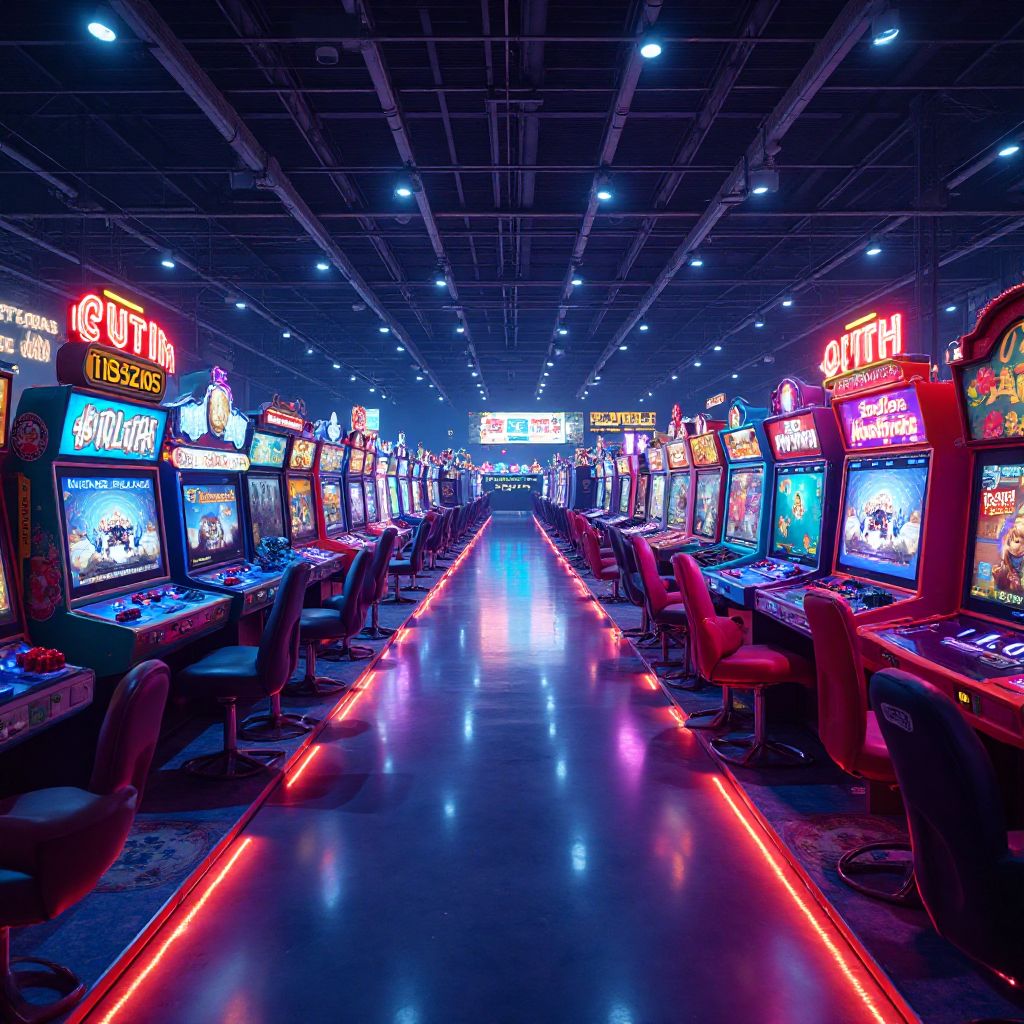 NY Interactive Fest main hall with gaming stations